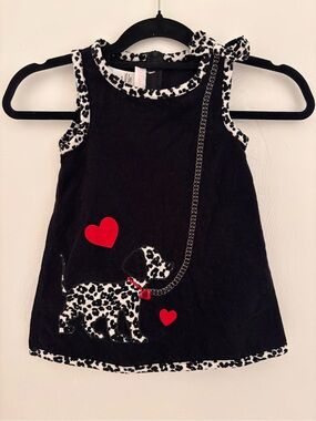 Bonnie Baby Black Dalmatian Toddler Dress